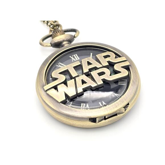 Intergalactic Pocket Watch - Sci-Fi Movie Gift for Jedi Fans Christmas Birthday - Picture 5 of 10